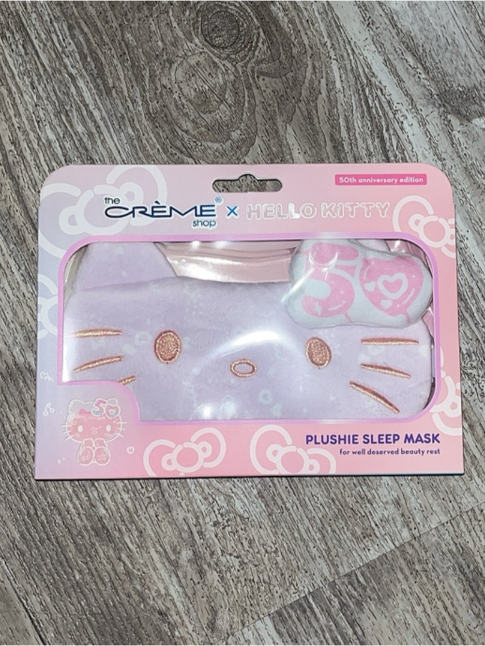 The Crème Shop x Hello Kitty Pink Plushie Sleep Mask 50th Anniversary